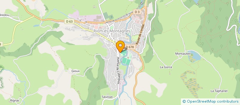 localisation de l'entreprise MONSIEUR HENRI SANDRIN à RIOM-ES-MONTAGNES