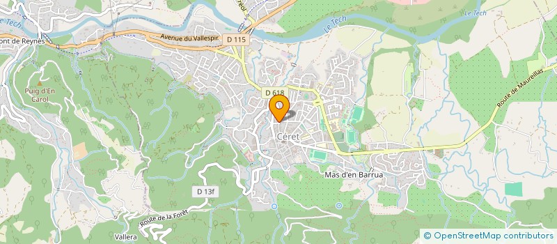 localisation de l'entreprise MONSIEUR HENRI SICRE  CERET