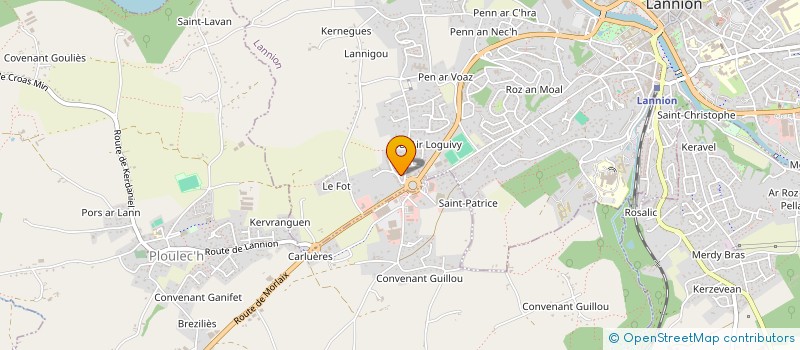 localisation de l'entreprise MONSIEUR HENRI STEPHAN  LANNION