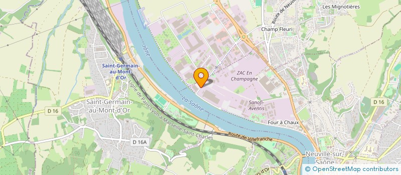 localisation de l'entreprise MONSIEUR HENRI TAILLEFERT  NEUVILLE-SUR-SAONE