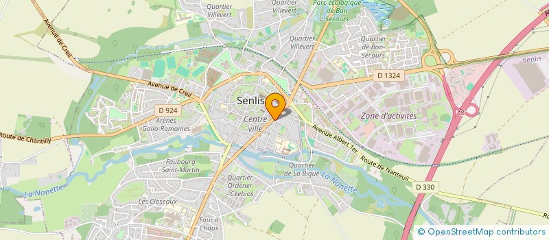 localisation de l'entreprise MONSIEUR HENRI THEVENIN  SENLIS