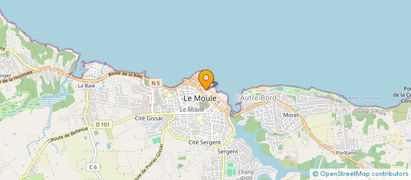 localisation de l'entreprise MONSIEUR HENRI THEZENAS à LE MOULE
