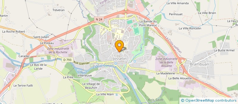 localisation de l'entreprise MONSIEUR HENRI THOUZEAU à JOSSELIN