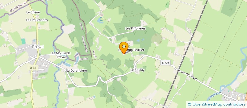 localisation de l'entreprise MONSIEUR HENRI TOURNAT  CHERRE-AU