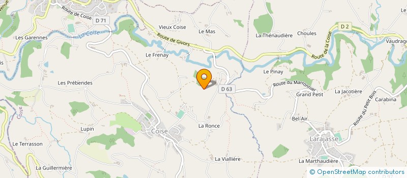 localisation de l'entreprise MONSIEUR HENRI TRIFFOZ à COISE