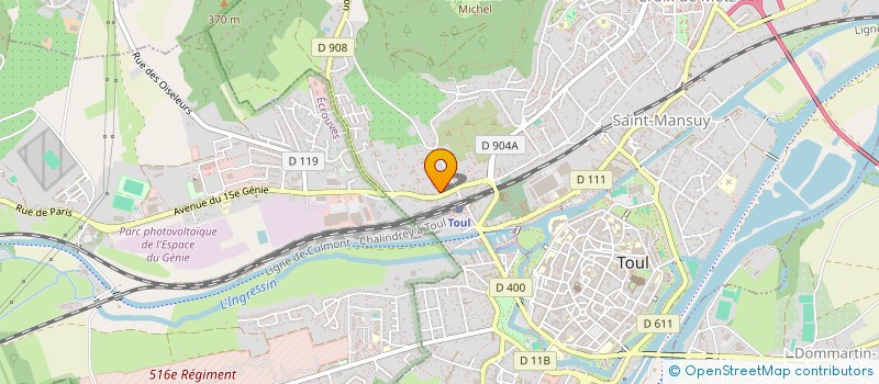 localisation de l'entreprise MONSIEUR HENRI TRUCHOT  TOUL