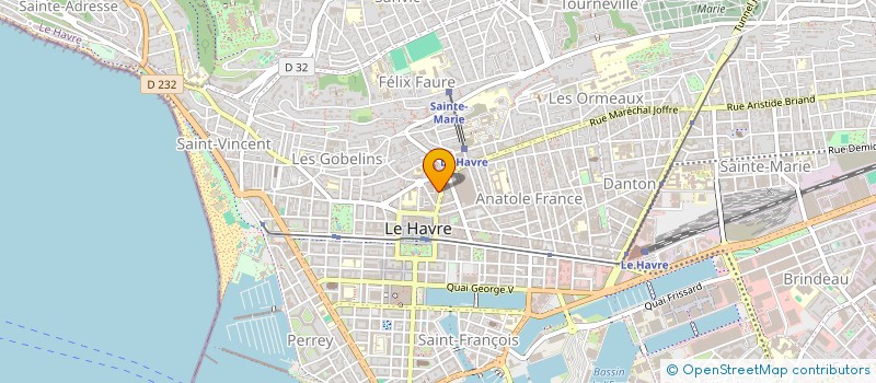 localisation de l'entreprise MONSIEUR HENRI VALENTIN  LE HAVRE