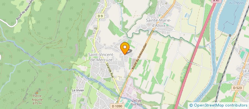 localisation de l'entreprise MONSIEUR HENRI VALLERY  SAINT-VINCENT-DE-MERCUZE