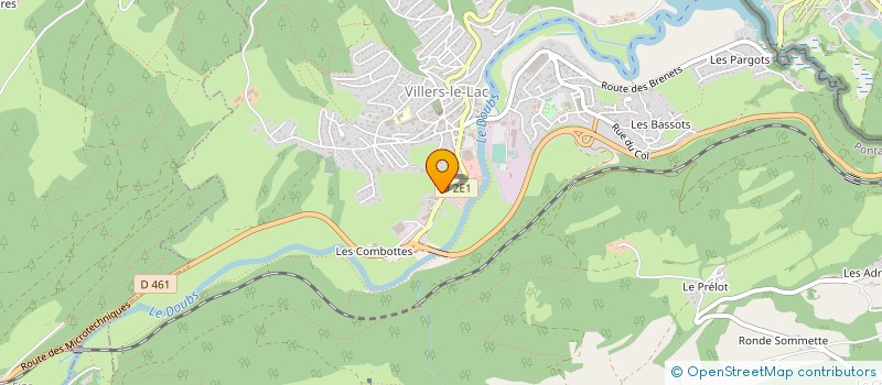 localisation de l'entreprise MONSIEUR HENRI VERMOT  VILLERS-LE-LAC