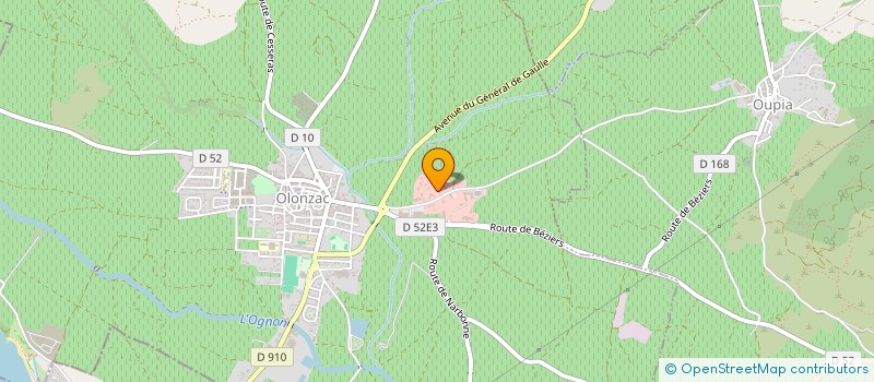 localisation de l'entreprise MONSIEUR HENRI VIALA  OLONZAC