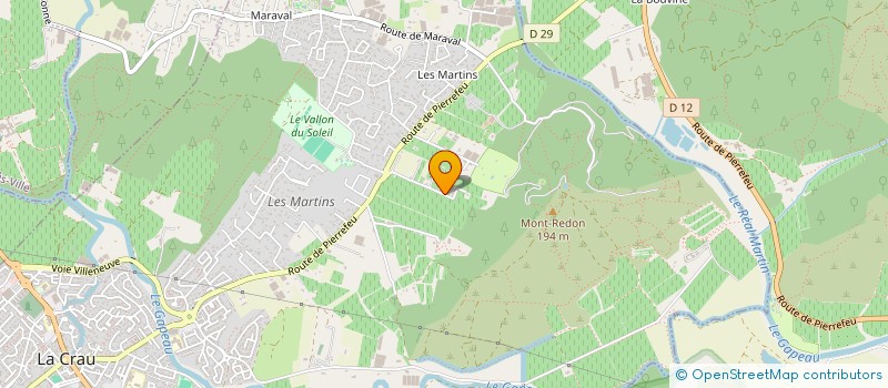 localisation de l'entreprise MONSIEUR HENRI VIVIER  LA CRAU