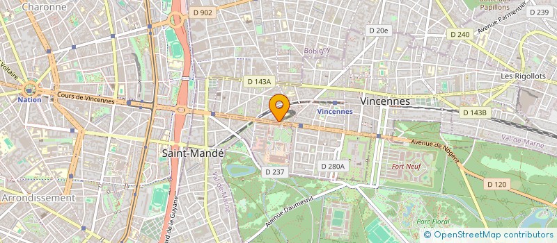 localisation de l'entreprise MONSIEUR HENRICUS SCHELLINX à VINCENNES