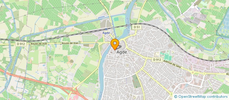 localisation de l'entreprise MONSIEUR HENRY MALVESY  AGDE