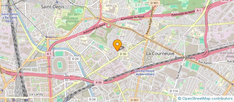 localisation de l'entreprise MONSIEUR HENVER DOS SANTOS  LA COURNEUVE