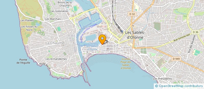 localisation de l'entreprise MONSIEUR HERMANN QUINARD  LES SABLES D'OLONNE