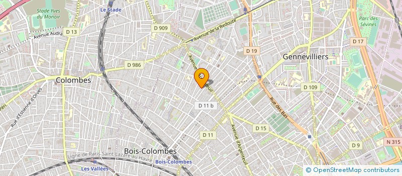 localisation de l'entreprise MONSIEUR HERNANI FERREIRA DA CRUZ à BOIS-COLOMBES