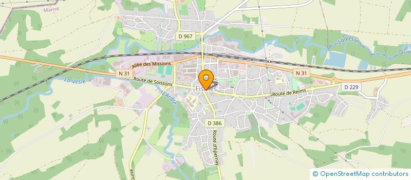 localisation de l'entreprise MONSIEUR HERVE ADAM  FISMES