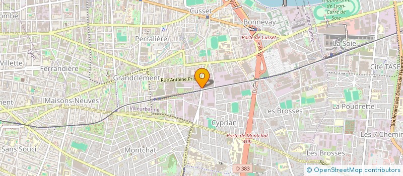 localisation de l'entreprise MONSIEUR HERVE BAPTISTE  VILLEURBANNE