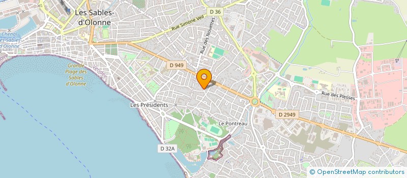 localisation de l'entreprise MONSIEUR HERVE BAUDRY à LES SABLES D'OLONNE