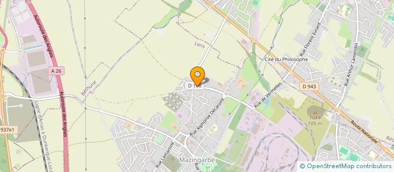 localisation de l'entreprise MONSIEUR HERVE BAVENCOFFE  MAZINGARBE