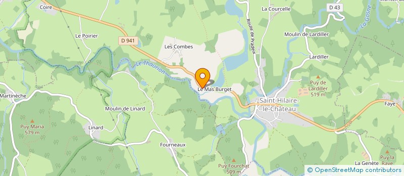 localisation de l'entreprise MONSIEUR HERVE BEAUCHOUX à SAINT-HILAIRE-LE-CHATEAU