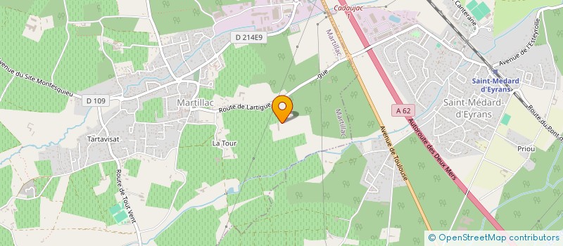 localisation de l'entreprise MONSIEUR HERVE BERAUD-SUDREAU  MARTILLAC