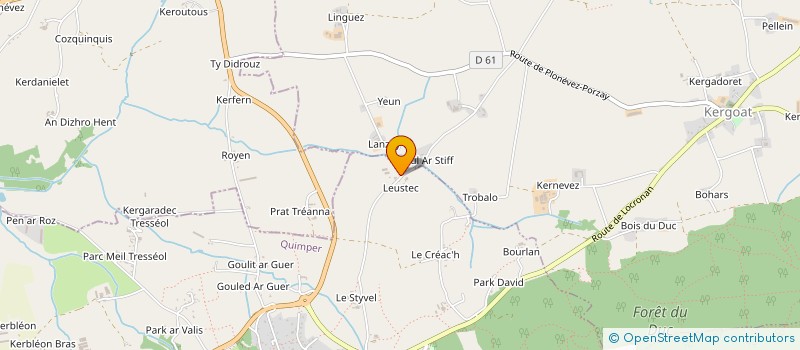 localisation de l'entreprise MONSIEUR HERVE BERNARD à LOCRONAN