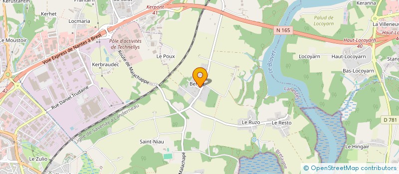 localisation de l'entreprise MONSIEUR HERVE BEUREL  LANESTER