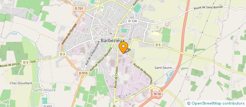 localisation de l'entreprise MONSIEUR HERVE BIDOUARD à BARBEZIEUX SAINT HILAIRE