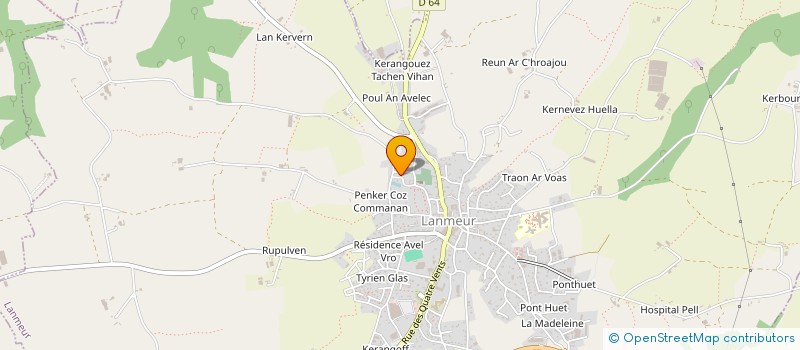 localisation de l'entreprise MONSIEUR HERVE BODEUR  LANMEUR