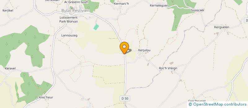 localisation de l'entreprise MONSIEUR HERVE BOURDON  BULAT-PESTIVIEN