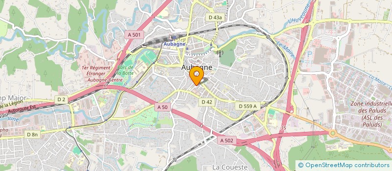 localisation de l'entreprise MONSIEUR HERVE BOURGOIN  AUBAGNE