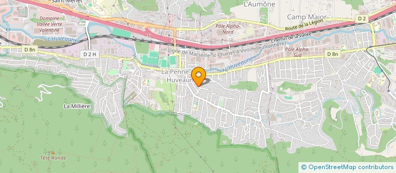 localisation de l'entreprise MONSIEUR HERVE BRUN  LA PENNE-SUR-HUVEAUNE