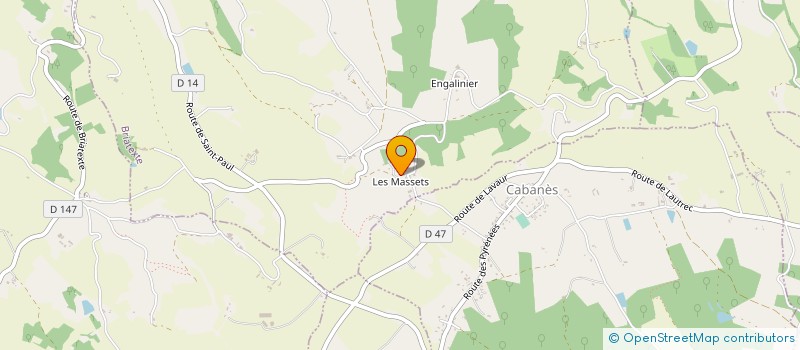 localisation de l'entreprise MONSIEUR HERVE CALMETTES  BRIATEXTE