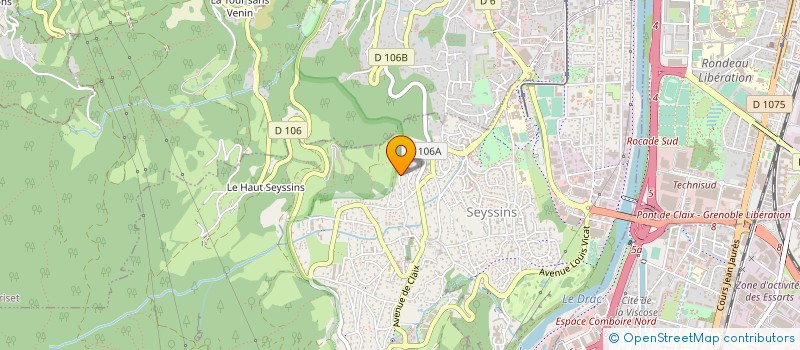 localisation de l'entreprise MONSIEUR HERVE CHABROLLES à SEYSSINS