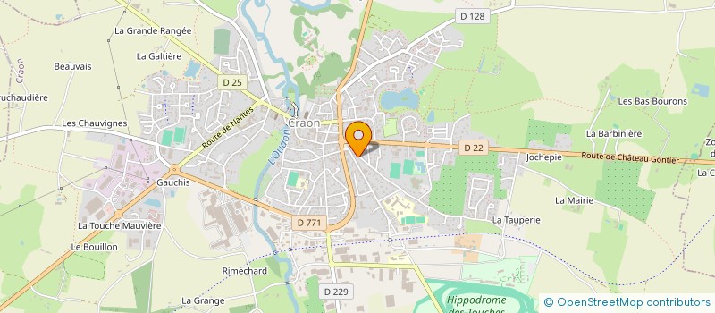 localisation de l'entreprise MONSIEUR HERVE CHALMEL  CRAON