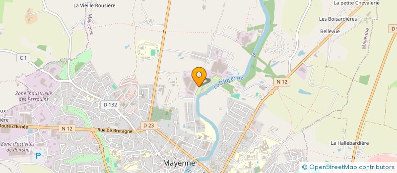 localisation de l'entreprise MONSIEUR HERVE CHAPDELAINE  MAYENNE