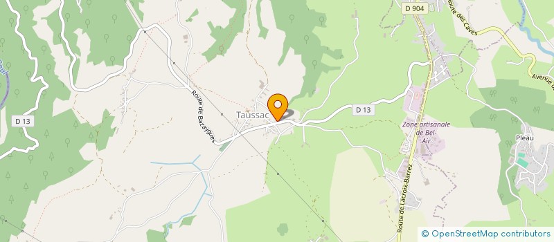 localisation de l'entreprise MONSIEUR HERVE CHASSANG  TAUSSAC