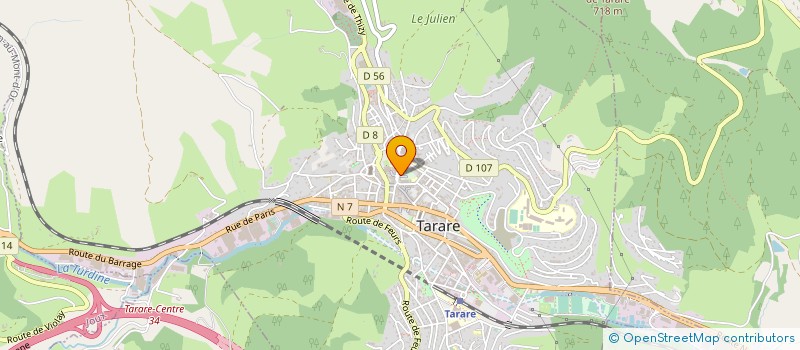 localisation de l'entreprise MONSIEUR HERVE CHAZELLE  TARARE