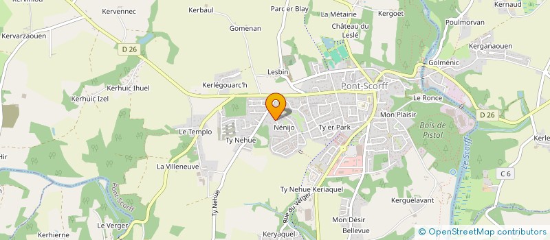 localisation de l'entreprise MONSIEUR HERVE COEFFIER  PONT-SCORFF