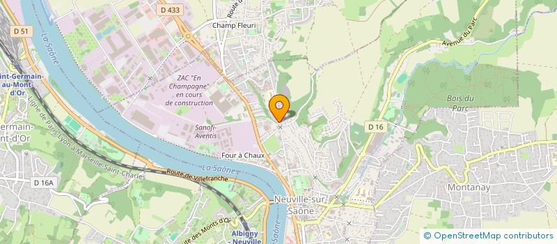 localisation de l'entreprise MONSIEUR HERVE COMTET  NEUVILLE-SUR-SAONE