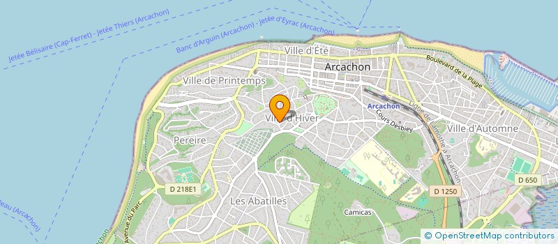 localisation de l'entreprise MONSIEUR HERVE COPPIETERS DE TERGONDE  ARCACHON