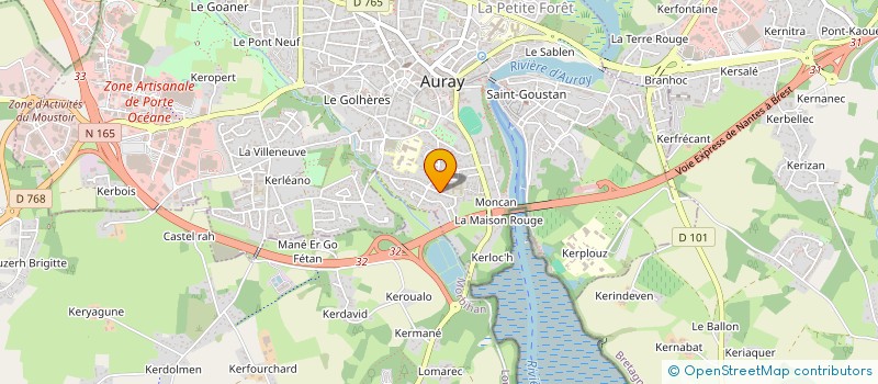 localisation de l'entreprise MONSIEUR HERVE DE LA LANDE DE CALAN à AURAY