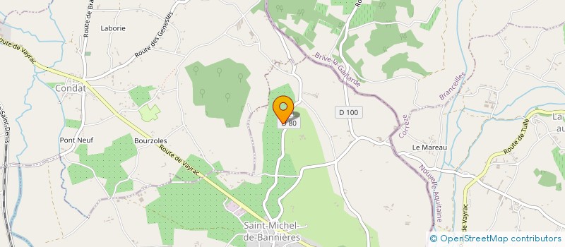 localisation de l'entreprise MONSIEUR HERVE DEBAT  SAINT-MICHEL-DE-BANNIERES