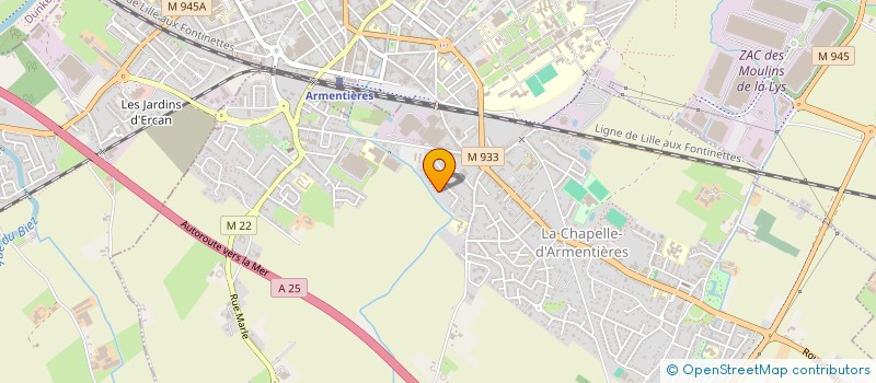 localisation de l'entreprise MONSIEUR HERVE DEFRANCE à LA CHAPELLE-D'ARMENTIERES