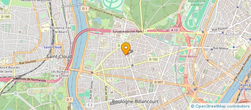 localisation de l'entreprise MONSIEUR HERVE DEFRANOUX  BOULOGNE-BILLANCOURT