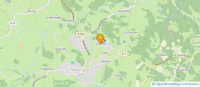 localisation de l'entreprise MONSIEUR HERVE DELACOTTE  MAZET-SAINT-VOY