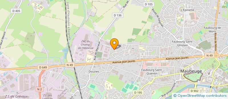localisation de l'entreprise MONSIEUR HERVE DELAUNOIS  MAUBEUGE