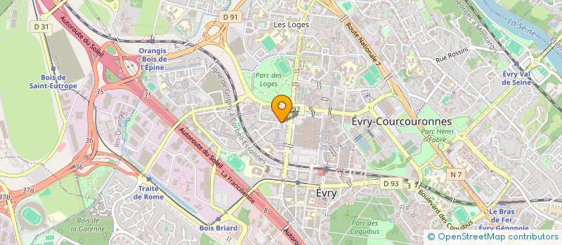 localisation de l'entreprise MONSIEUR HERVE DIE  EVRY-COURCOURONNES