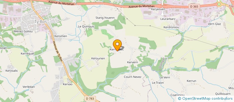 localisation de l'entreprise MONSIEUR HERVE DROAL  QUIMPER